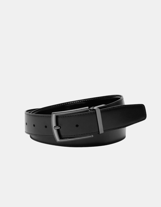 Buckle - Cypress. Australian Made Patent Reversible Leather Belt. 35mm width.