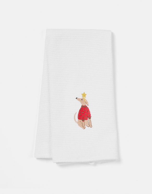 Linen House - Embroidered Tea Towel