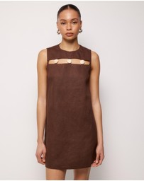 AERE - Haven Linen Beaded Mini Dress