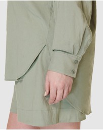 Sweaty Betty - Summer Stretch Linen Utility Shirt
