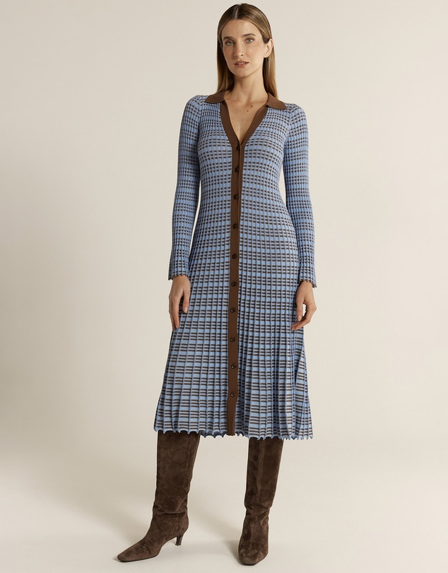 Fate + Becker - Nesta Check Knit Dress