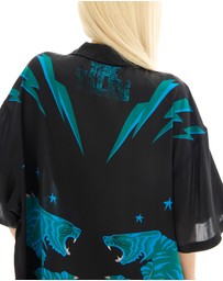 THE TALES - Osaka Tiger Silk Shirt Dress