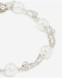 Lovisa - Waterproof Stainless Steel Pearl & Ball Layered Bracelet