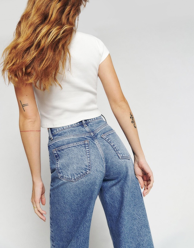 Reformation - Cary High Rise Slouchy Wide Leg Jeans