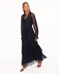 Petal & Pup - Marnelle Lace Maxi Dress - Midnight Navy