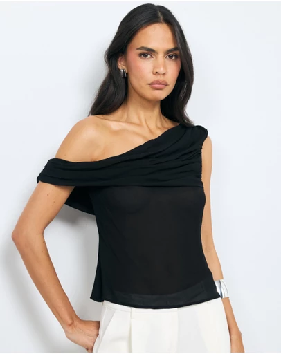 AERE - Florence One Shoulder Top
