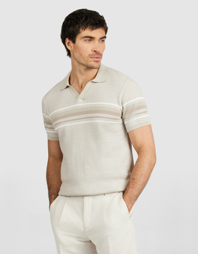 Tarocash - Jorvik Stripe Knit Polo