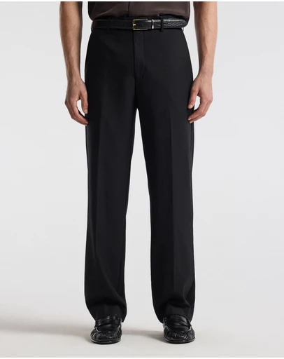 Calibre - Straight Leg Wool Pants Black