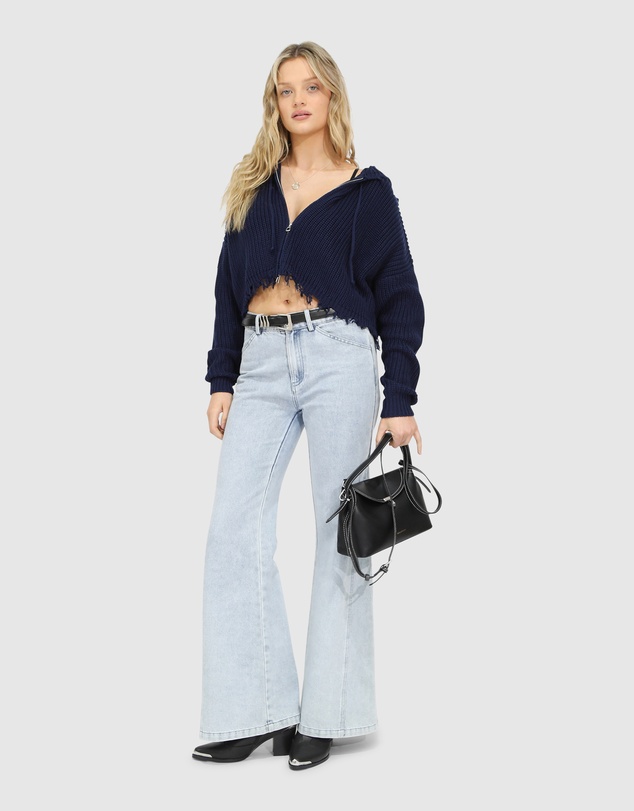 Belle & Bloom - Another Love Fringe Zip Knit