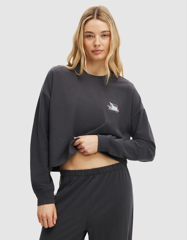 Cotton On Body - Departure Lounge Cropped LS Top