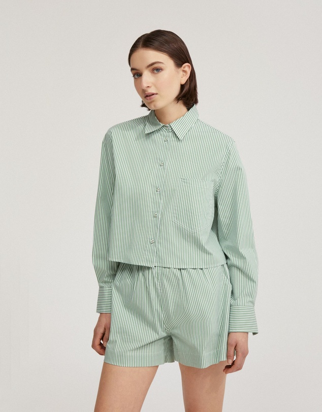 Oxford - Carrie Crop Striped Shirt