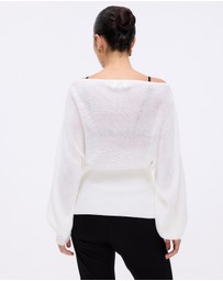 Minima Esenciales - Oriel Off Shoulder Knit Top