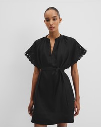 Country Road - Cutwork Linen Mini Dress