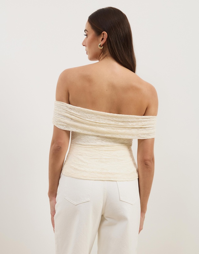Atmos&Here - Eliza Lace Off Shoulder Top