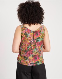 The Social Outfit - Silk Shell Top - Fairfield Bloom
