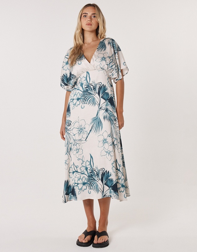 Fate + Becker - Solstice Palms Midi  Dress