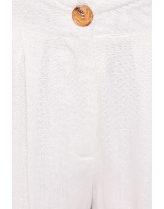 Petal & Pup - Elinor Cuffed Linen Short - Cream