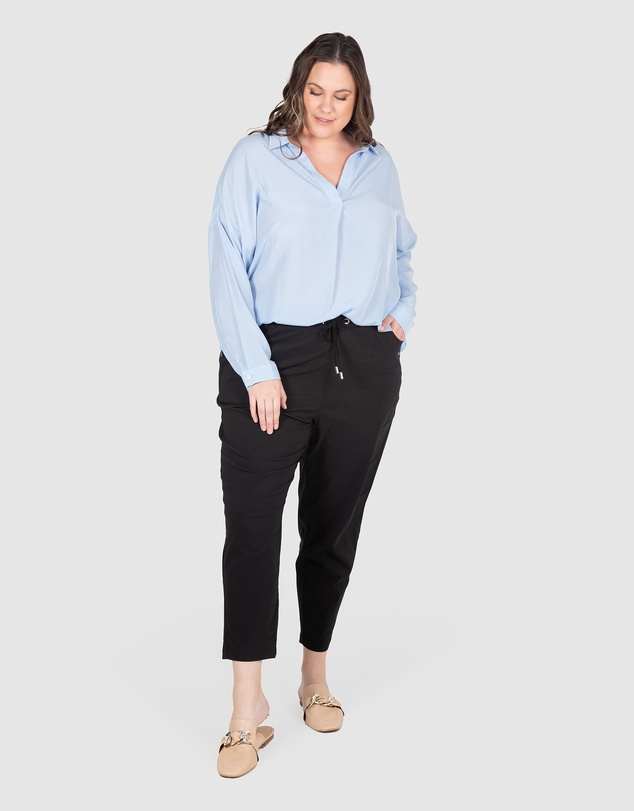 Love Your Wardrobe - Ally Twill Stretch Drawcord Pants