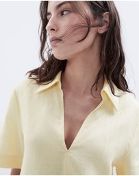 UNISON - Collared Linen Top