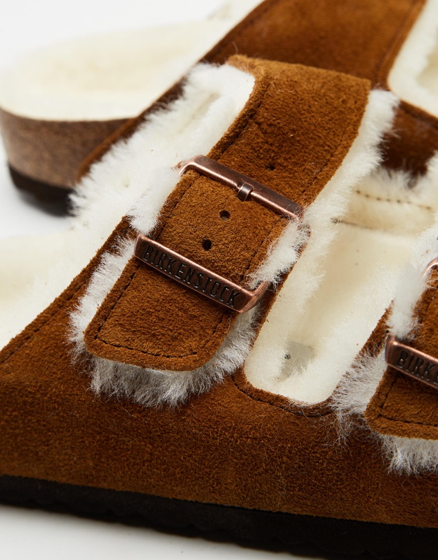 Birkenstock - Arizona Shearling Suede Leather Regular - Women's