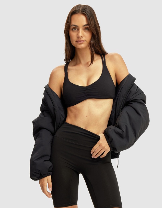 Cotton On Body Active - Ultra Soft Scrunch Front Strappy Crop