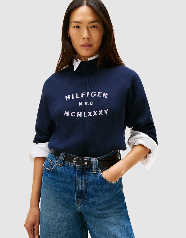 Tommy Hilfiger - Graphic Mock Neck Sweater