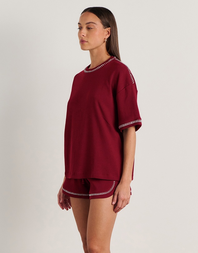 Jag - Celina Blanket Stitch Tee