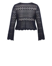City Chic - Crochet Lust Knit Cardigan