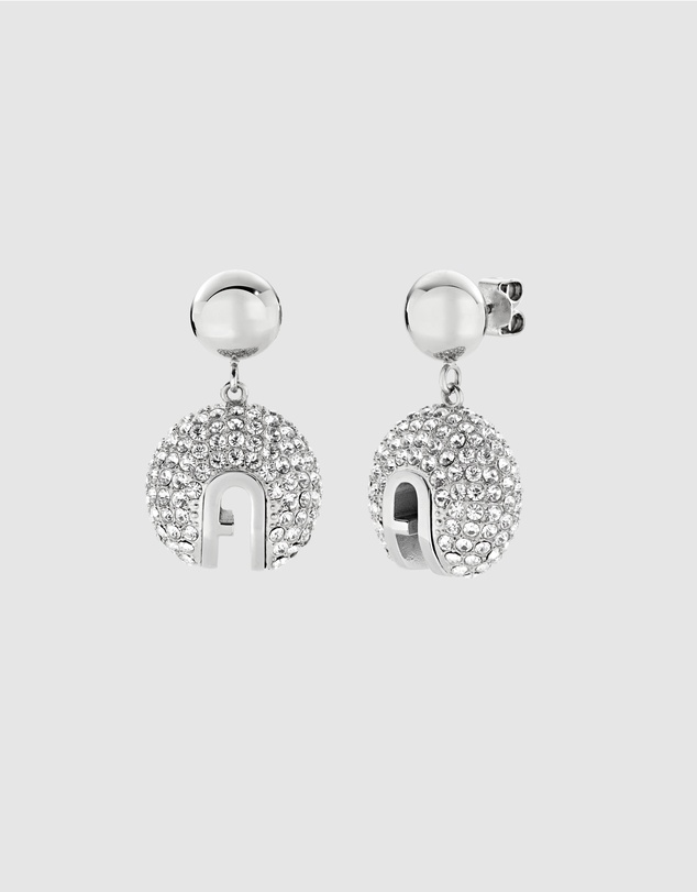 Furla - Furla Flow Crystal Silver-Tone Earrings