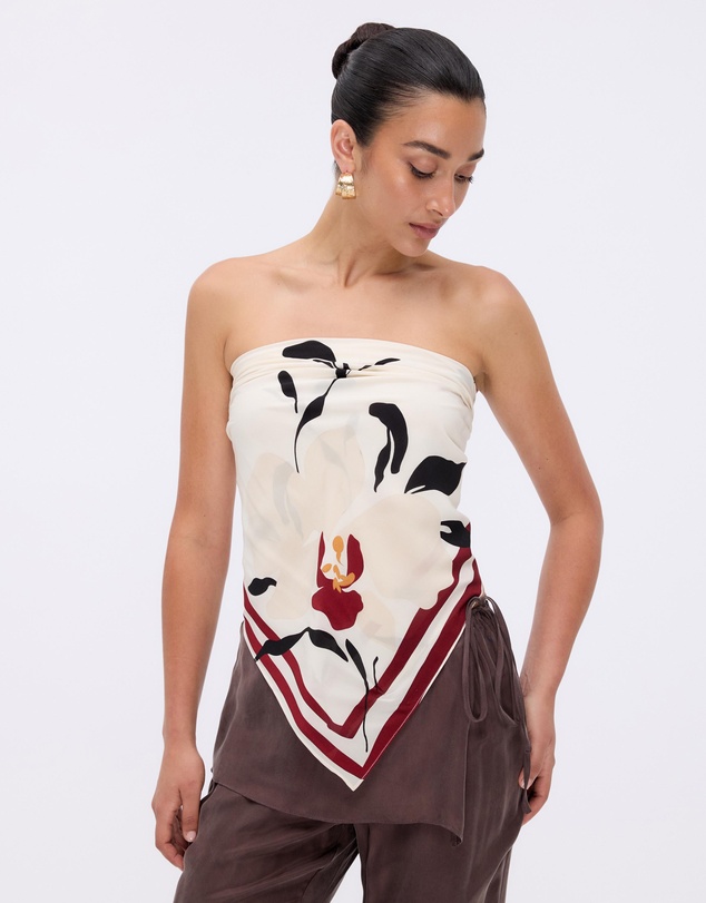 Minima Esenciales - Isla Print Scarf Top