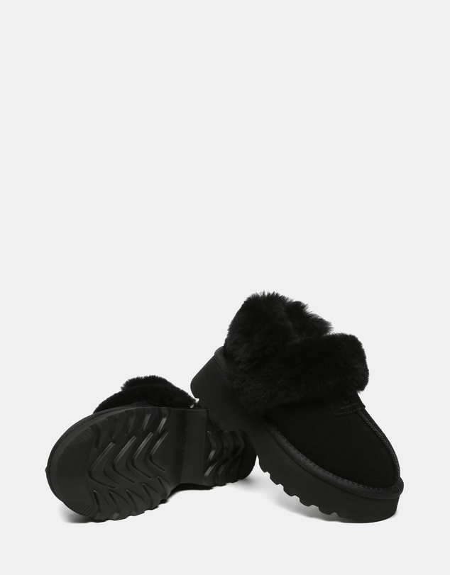 EVERAU - Australian Shepherd Ugg Muna Platform Cow Suede Upper House Shoes