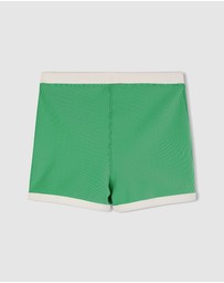 Zulu & Zephyr Mini - Mini Stripe Rib Surf Shorts - Kids-Teens