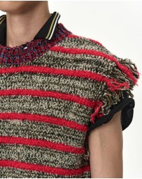 Andersson Bell - Fringe Stripe Wool Crew-Neck Vest