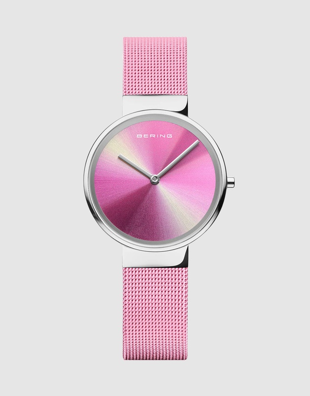 Bering - Aurora Borealis 31mm Pink Watch with Bracelet