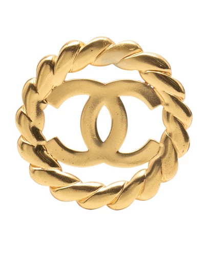 Pre-Loved by Azura Reborn - Pre-Loved CC Gold Plated Round Brooch