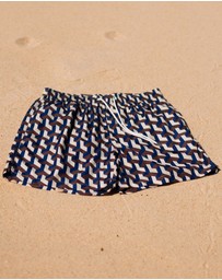 Swim Shady - Cobalt Geo Swim Shorts