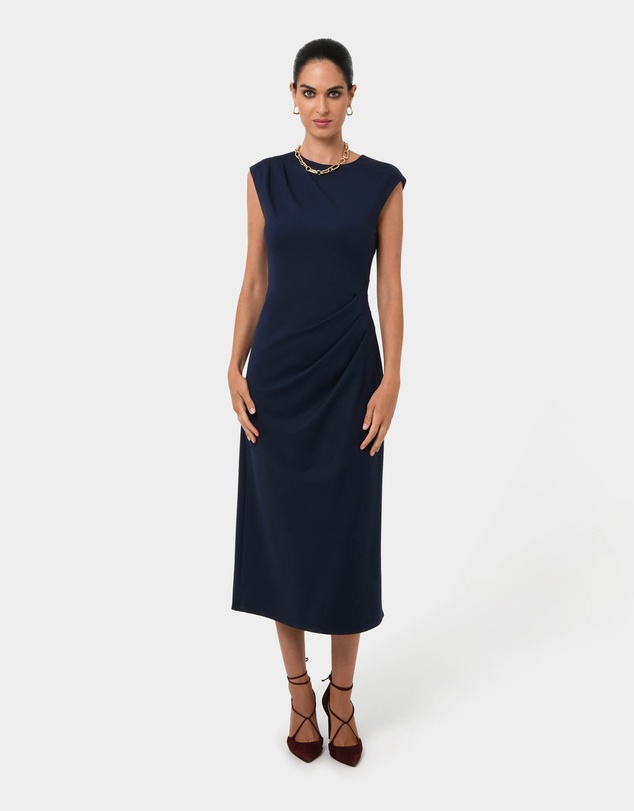 Forcast - Adele Pleated Midi Dress