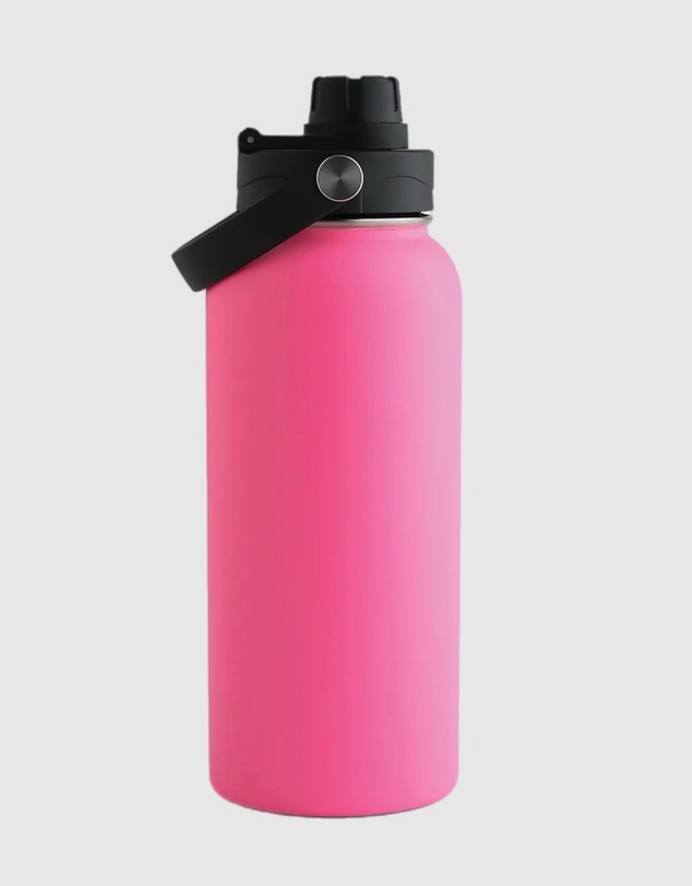 Tolu Australia - 1L Insulated Pink Water Bottle for Adventurers