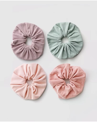 WITH LOVE FOR KIDS - 4 Pack Cord Scrunchie - Kids