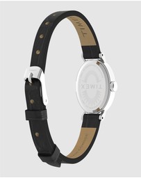 TIMEX - Women's Cavatina Silver-tone Case with Black Strap