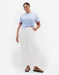 City Chic - Plus size Sammy Cin Cin Tee - baby blue