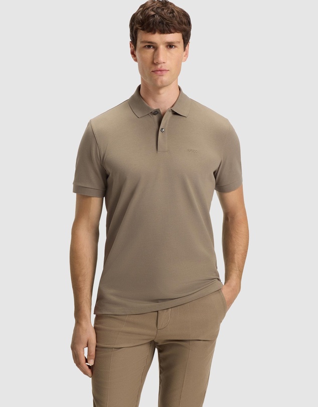 BOSS - Pallas Polo Shirt in Cotton Piqué With Logo Details