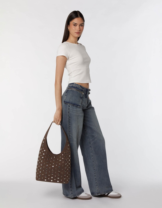 PETA AND JAIN - Yoko Studded Hobo Bag