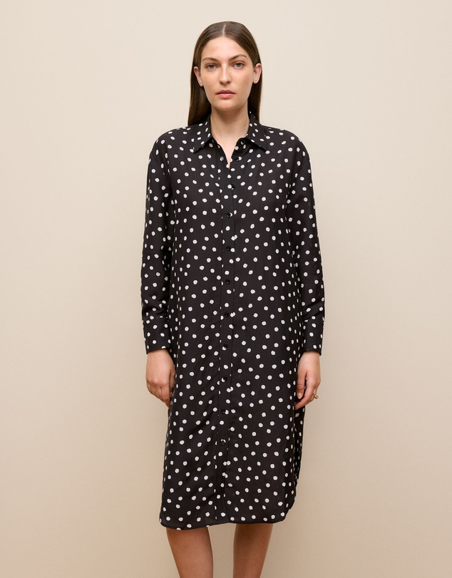 Trenery - Spot Relaxed Shirt Dress in Black