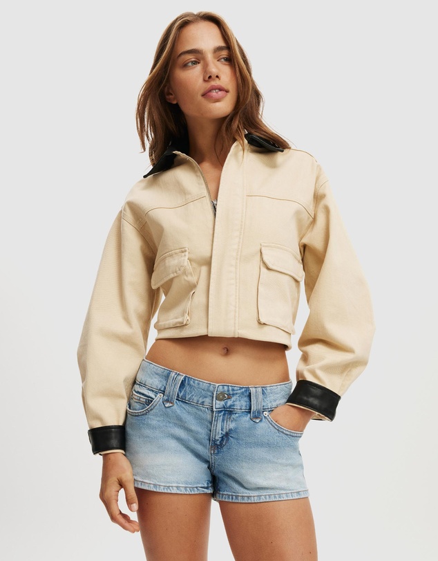 Cotton On - Micro Low Denim Shorts