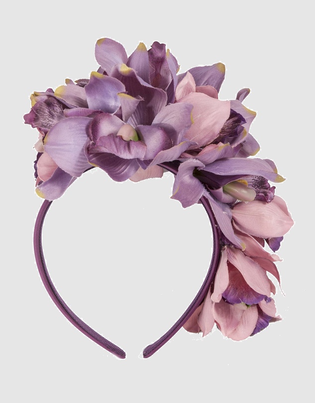 Max Alexander - Large Orange Flower Headband Fascinator