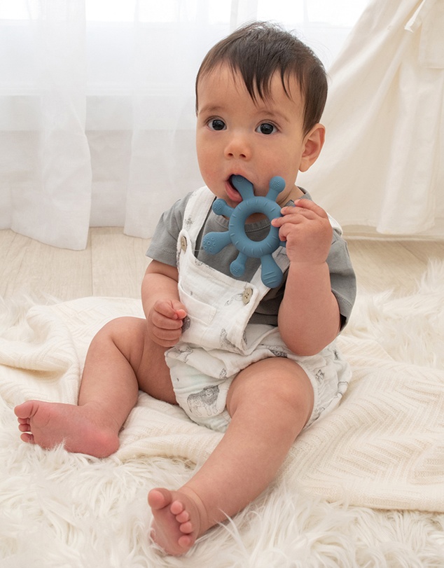 Playground - Silicone Splash Teether - Steel Blue