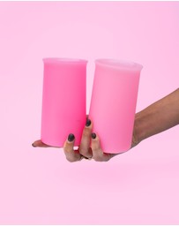 porter green - stegg | silicone unbreakable highball glasses