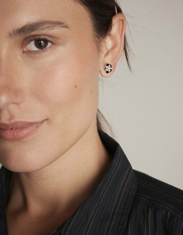MIMCO - La Fleur Stud Earrings - Black