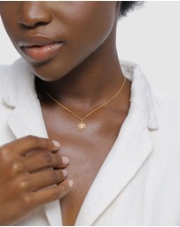 Elli Jewelry - Necklace Zirconia Star 925 Sterling Silver Gold-Plated